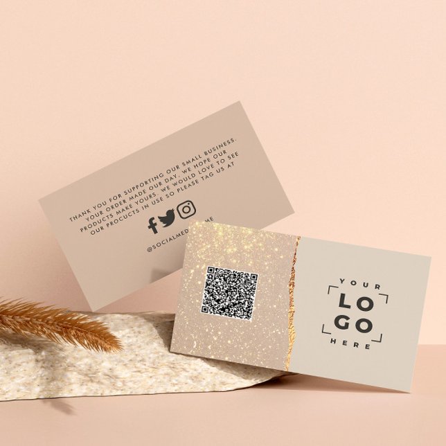 Rose Gold Glitzer Schwarz Rosa Moderne danke pink Visitenkarte (Von Creator hochgeladen)