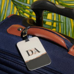 Rose Gold Glitzer Schwarz Rosa moderne Monogramm Gepäckanhänger<br><div class="desc">Rose Gold Glitzer Schwarz Rosa Rose Gold Schwarz Moderne Monogramm Name</div>