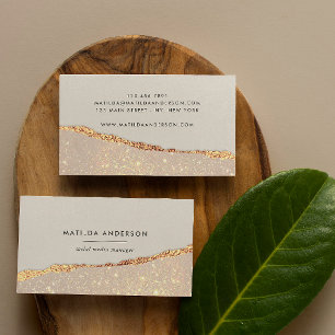 Rose Gold Glitzer Schwarz Rosa moderne viereckige Visitenkarte