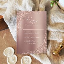 Rose Gold Glitzer Script Hochzeit