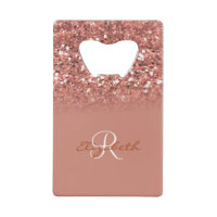 Rose Gold Glitzer Sequin Monogram Stilvoll