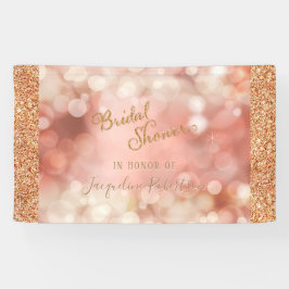 Rose Gold Glitzer Sparkasse Bokeh Pink Brautparty Banner