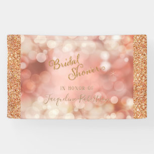 Rose Gold Glitzer Sparkasse Bokeh Pink Brautparty Banner
