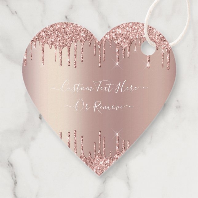 Rose Gold Glitzer Sparkle benutzerdefinierte Gesch Geschenkanhänger (Rückseite)