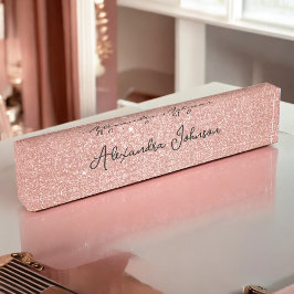 Rose Gold Glitzer Sparkle Giro Namensplakette