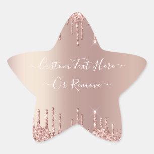 Rose Gold Glitzer-Ssparkle-Aufkleber für benutzerd Stern-Aufkleber