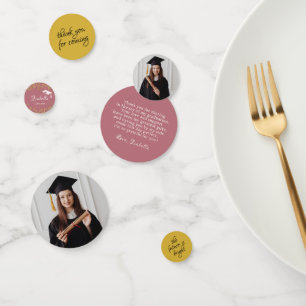 Rose Gold Glitzer Staub Abschluss Vielen Dank Konfetti
