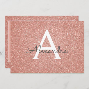 Rose Gold Glitzer Sweet 16 Save the Date Einladung