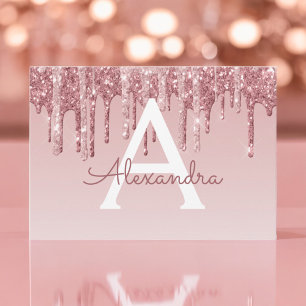 Rose Gold Glitzer Sweet 16 Save the Date Einladung