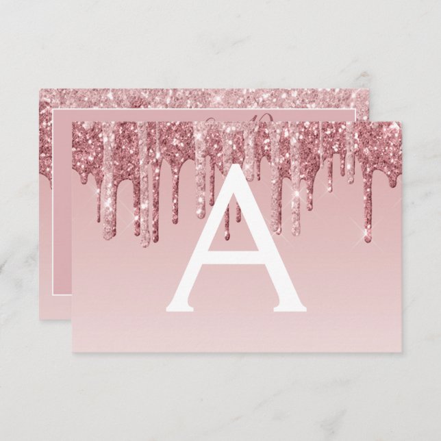 Rose Gold Glitzer Sweet 16 Save the Date Einladung (Vorne/Hinten)