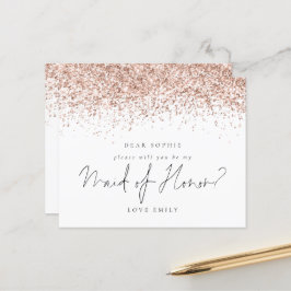 Rose Gold Glitzer Trauzeugin