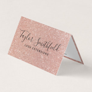 Rose Gold Glitzer Trendy Elegante Highlights Visitenkarten