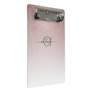 Rose Gold Glitzer Trendy Hair Salon Makeup Artist Mini Klemmbrett