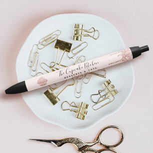 Rose Gold Glitzer Tropfen Cupcake Bäckerei Kondito Kugelschreiber