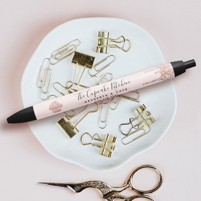 Rose Gold Glitzer Tropfen Cupcake Bäckerei Kondito Kugelschreiber (Von Creator hochgeladen)