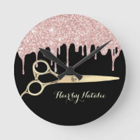 Rose Gold Glitzer Tropfen Gold Schere Friseur Salo