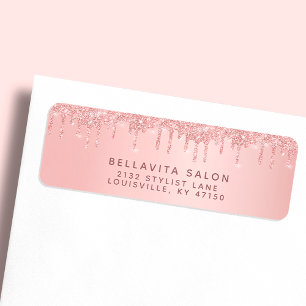 Rose Gold Glitzer Tropfen Hair Stylist-Adresse