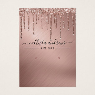 Rose Gold Glitzer Tropfen mit Grafikkarte