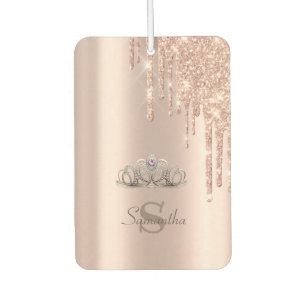 Rose Gold Glitzer Tropfen Tiara Autolufterfrischer