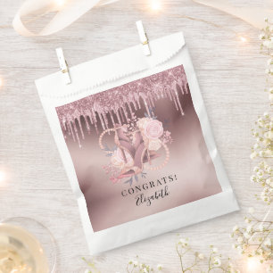 Rose Gold Glitzer Tropfen Überraschung Erlösen Geschenktütchen
