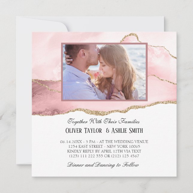 Rose Gold Glitzer Typografie Rosa (Vorderseite)