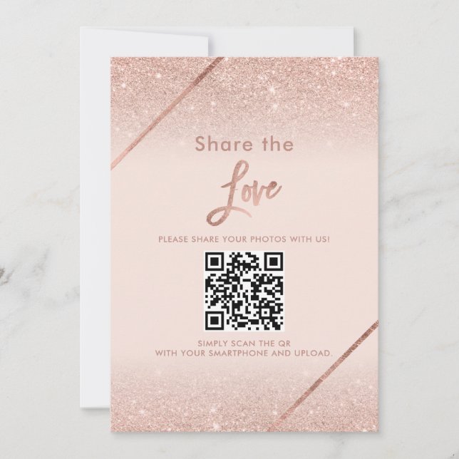 Rose Gold Glitzer Typografie Rosa Schild Einladung (Vorderseite)