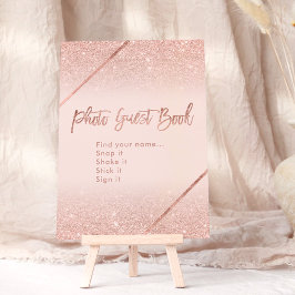 Rose Gold Glitzer Typografie Rosa Schild Einladung