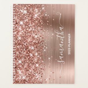 Rose Gold Glitzer und Foil Girly Signature Planer