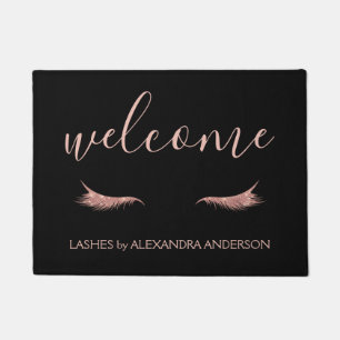 Rose Gold Glitzer und Sparkle Eyelash Extension Fußmatte