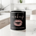 Rose Gold Glitzer und Sparkle Lipstick Makeup Zweifarbige Tasse<br><div class="desc">Blush Pink - Rose Gold Glitzer und Sparkle Lipstick Makeup Artist Coffee Cup. Der Geschäftskontakt und der Beruf können so geändert werden,  dass sie für jede Art von Unternehmen genutzt werden können. Bitte kontaktieren Sie den Designer,  um weitere passende Artikel zu erhalten.</div>