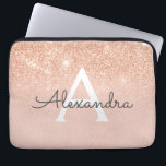 Rose Gold-Glitzer und Sparkle-Monogramm Laptopschutzhülle<br><div class="desc">Glam Rose Gold Ombre Imitate Glitzer und sparkle Moderne und elegante Monogram Case. Dieser Fall kann so angepasst werden,  dass er Ihren Anfangs- und Vornamen enthält.</div>