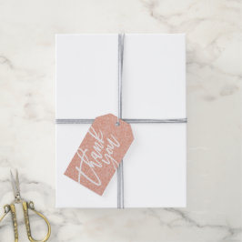 Rose Gold Glitzer Vielen Dank für Ihr Geschenk Tag Geschenkanhänger