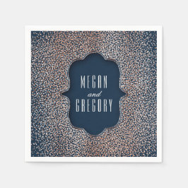 Rose Gold Glitzer Vintag Glamour Hochzeit Serviette