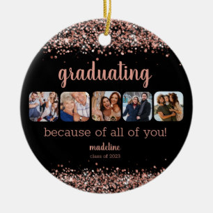 Rose Gold Glitzer wegen Ihnen 5 Foto Grad Keramik Ornament