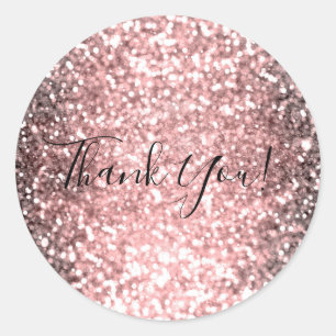 Rose Gold Glitzerlichter Funkeln Glänzend Sweet 16 Runder Aufkleber