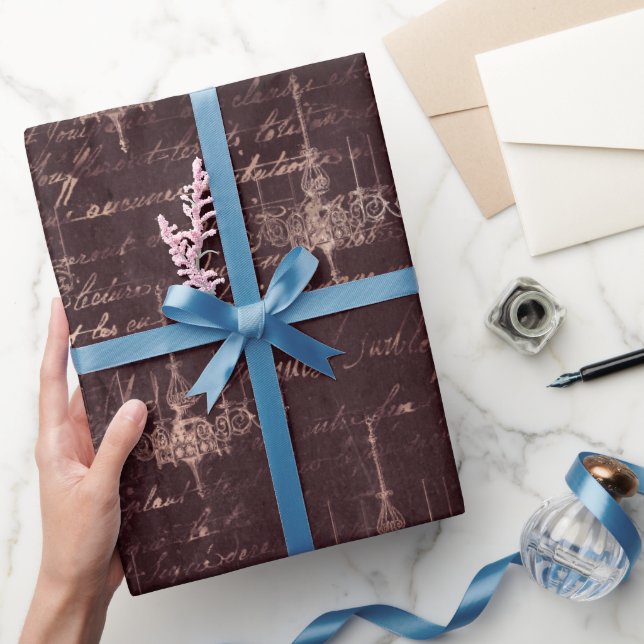 Rose Gold Gothic Halloween Geschenkpapier (Schenken)