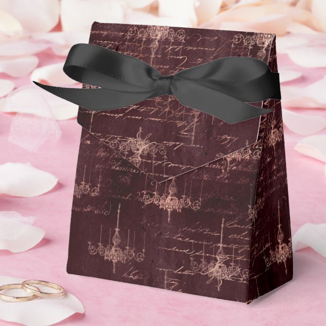 Rose Gold Gothic Halloween Geschenkschachtel (Hochzeit)