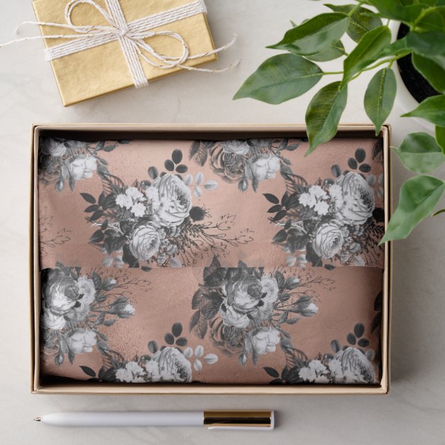 Rose Gold Gothic Halloween Seidenpapier (Geschenk)