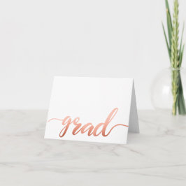 Rose Gold Grad Note Card Karte