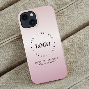Rose Gold Gradient Firmenbenutzerdefiniertes Logo  iPhone 13 Hülle