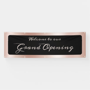 Rose Gold Gradient Grand Opening Banner