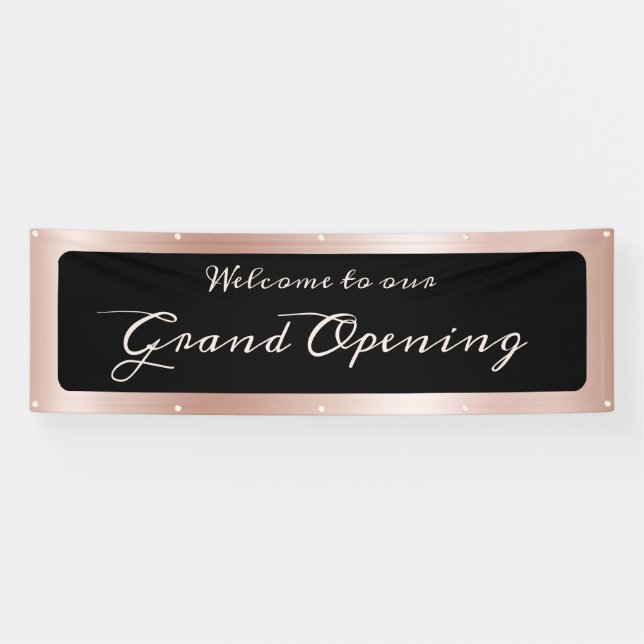 Rose Gold Gradient Grand Opening Banner (Horizontal)