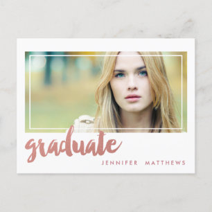 Rose Gold Graduate Einladung zur Graduiertengrup