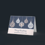 Rose Gold Grandson und seine Ehefrau Weihnachten Karte<br><div class="desc">Frohe Weihnachten für Enkel und seine Ehefrau-Karte in modernem Marineblau mit funkelnd Rose Goldverzierungen.</div>