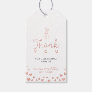 Rose Gold & Grau   Hochzeit Vielen Dank für Ihre U Geschenkanhänger