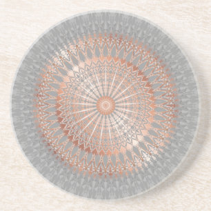 Rose Gold Gray Mandala Getränkeuntersetzer