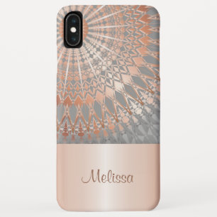 Rose Gold Gray Mandala Monogram Case-Mate iPhone Hülle