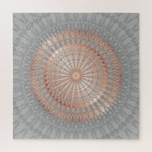 Rose Gold Gray Mandala Puzzle