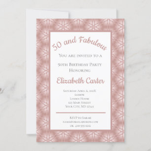 Rose Gold Gray & Pink 50 und fabelhafter Geburtsta