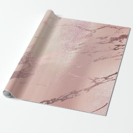 Rose Gold grungy Abstrakt Marble Stone Pinsel Geschenkpapier
